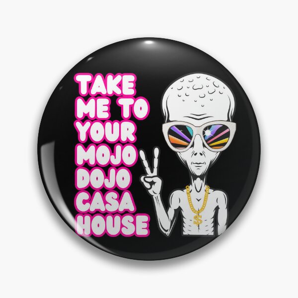 Item preview, Take Me To Your Mojo Dojo Casa House - Alien Peace Sign 2 designed and sold by KapowStickers.
