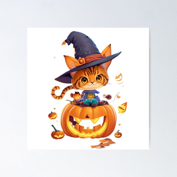 Item preview, Happy Halloween Cat designed and sold by deviatepolo.