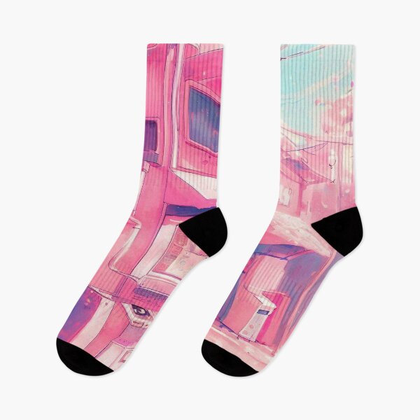 Item preview, Pink japan gaming house street scene in summer designed and sold by TomFrontierArt.