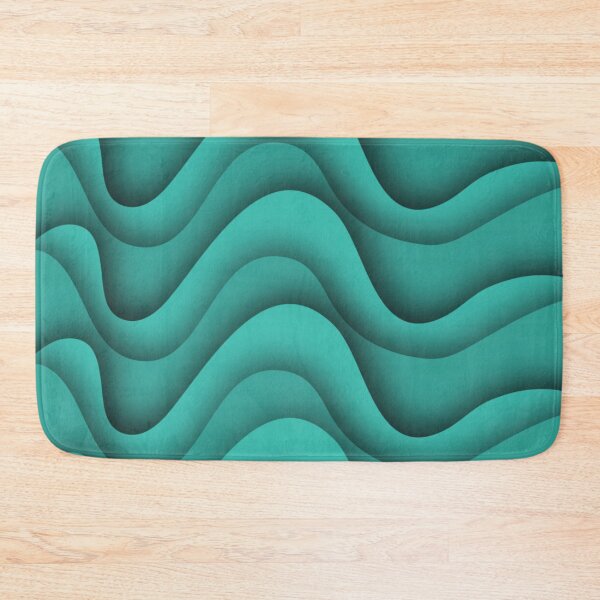 Item preview, turquoise waves with shadow designed and sold by itsggdesigns.