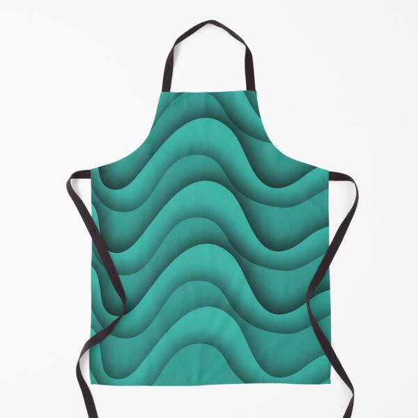 Item preview, turquoise waves with shadow designed and sold by itsggdesigns.