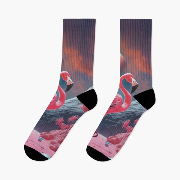 Item preview, surreal landscape, beautiful flamingo designed and sold by Mauswohn.