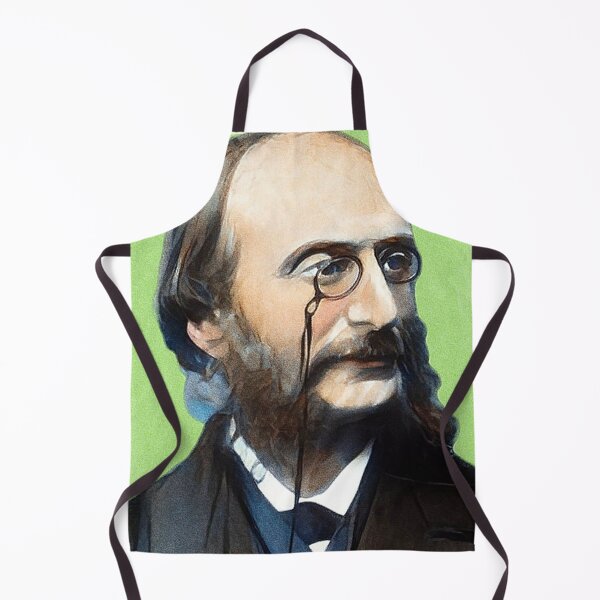 Item preview, German French Composer Jacques Offenbach - mint Green - illustration designed and sold by Litstoy.