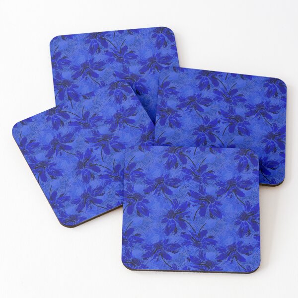 Item preview, Monochrome blue floral pattern. designed and sold by marinaklykva.