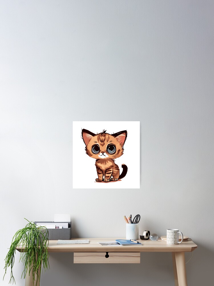 Thumbnail 2 von 3, Poster, Cute Chausie Cat, Room Decor, Art Prints, Cats Art, Art Prints designt und verkauft von ArchieDid.