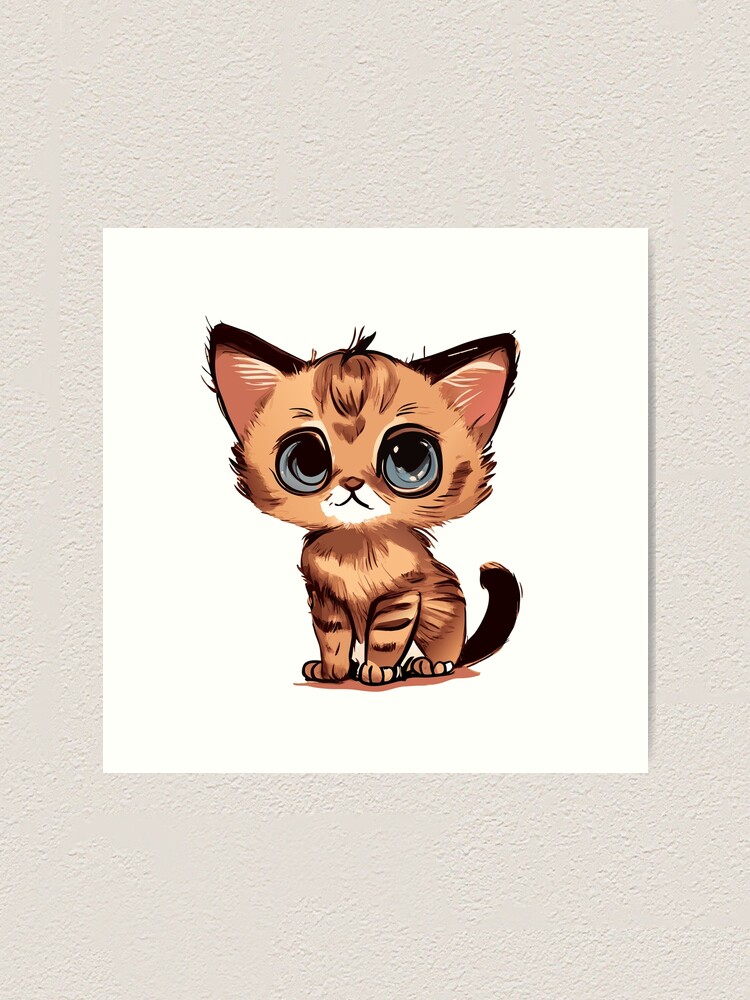 Thumbnail 1 von 3, Kunstdruck, Cute Chausie Cat, Room Decor, Art Prints, Cats Art, Art Prints designt und verkauft von ArchieDid.