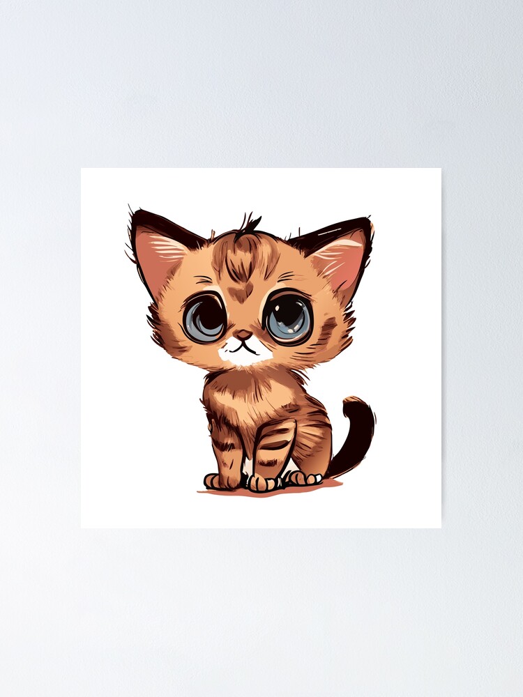 Thumbnail 1 von 3, Poster, Cute Chausie Cat, Room Decor, Art Prints, Cats Art, Art Prints designt und verkauft von ArchieDid.