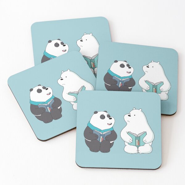 Item preview, We Bare Bears Ice Bear and Panda bear Reading Time designed and sold by karamram.