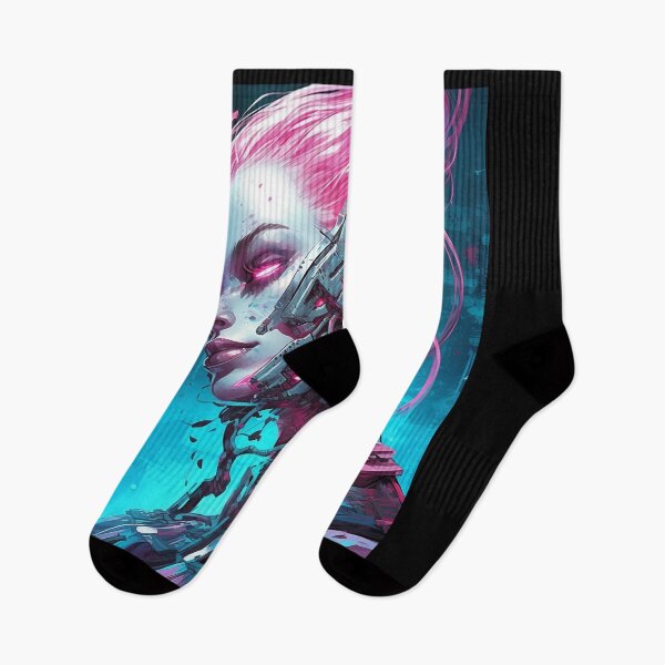 Item preview, Cyberpunk Vaporwave Girl  - Cybernetic Life designed and sold by Splatter-arts.