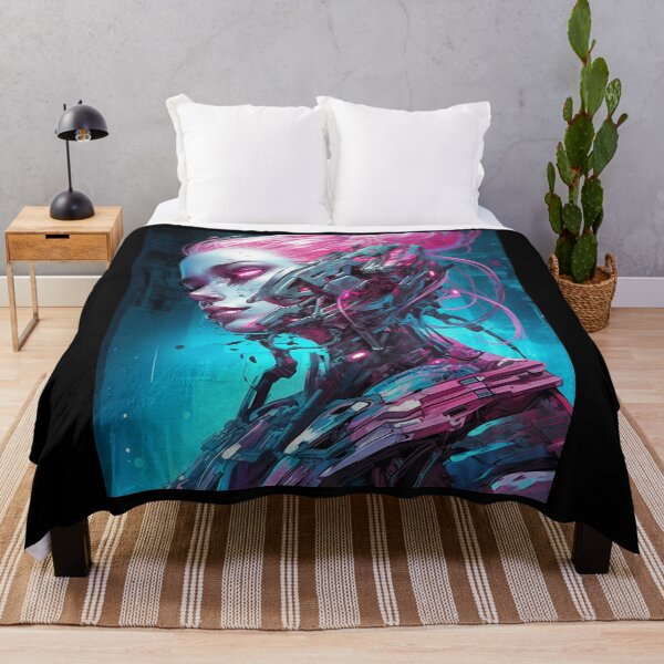 Item preview, Cyberpunk Vaporwave Girl - Cybernetic Life designed and sold by Splatter-arts.