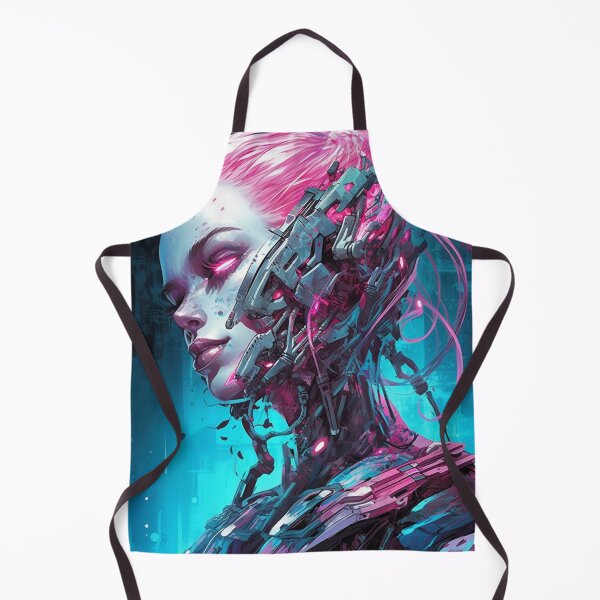 Item preview, Cyberpunk Vaporwave Girl - Cybernetic Life designed and sold by Splatter-arts.