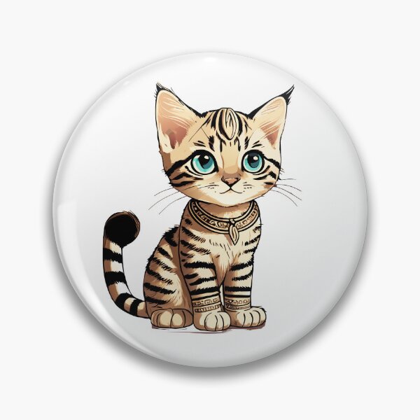 Artikelvorschau, Cute Egyptian-mau Cat, Room Decor, Art Prints, Cats Art, Art Prints entworfen und verkauft von ArchieDid.