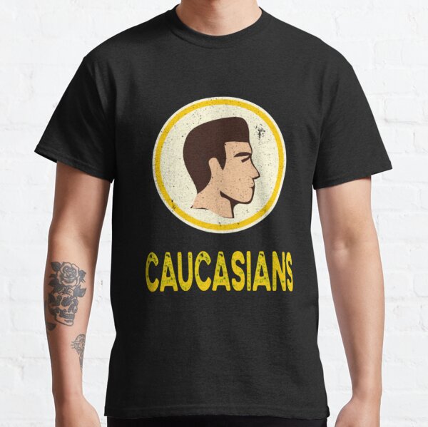 Washington Caucasians Distressed Racial Football T Shirt