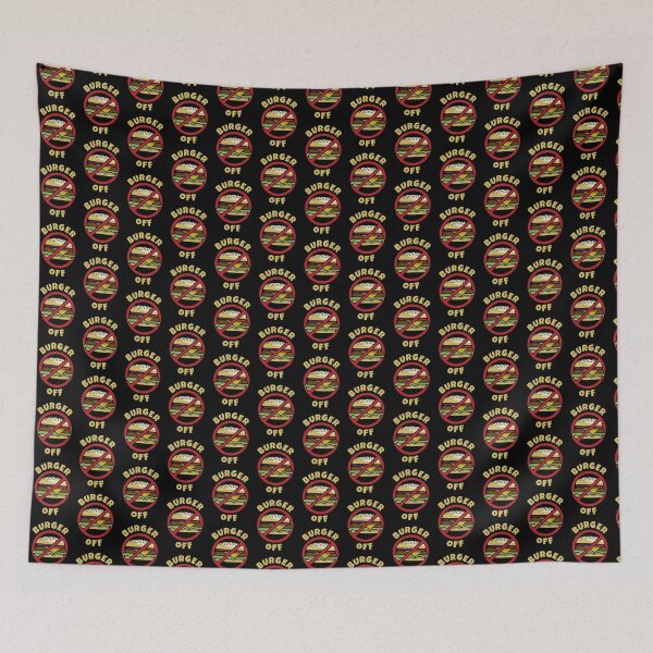 Item preview, Burger Off cartoon cheeseburger designed and sold by thandieshop.