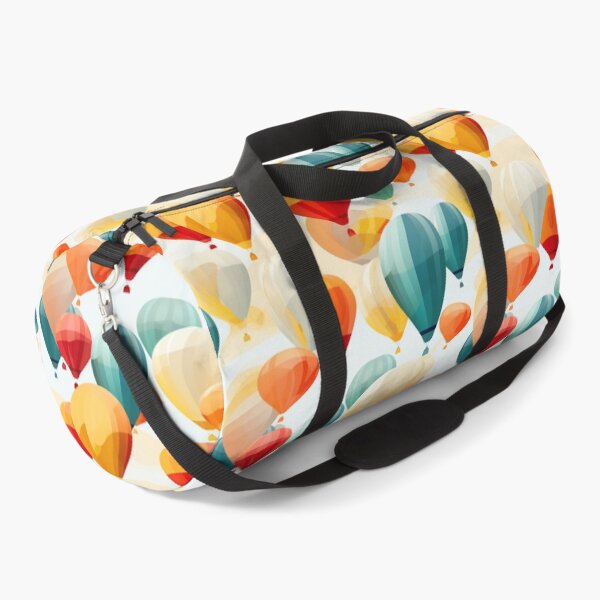Item preview, Colorful fantasy pattern yellow orange green blue red white turquoise captive balloons designed and sold by G-M-Designs.