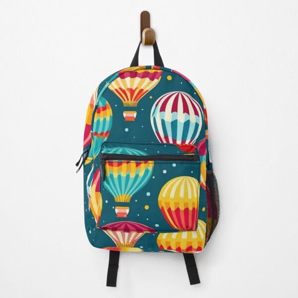 Item preview, Colorful fantasy pattern yellow orange green blue red white turquoise captive balloons designed and sold by G-M-Designs.