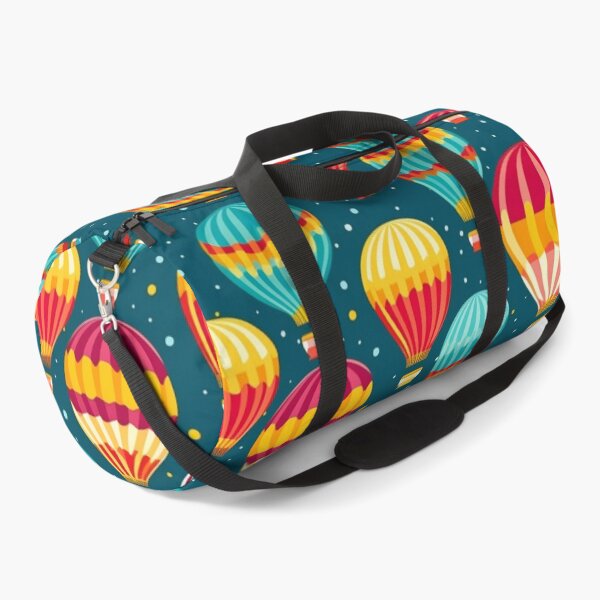 Item preview, Colorful fantasy pattern yellow orange green blue red white turquoise captive balloons designed and sold by G-M-Designs.