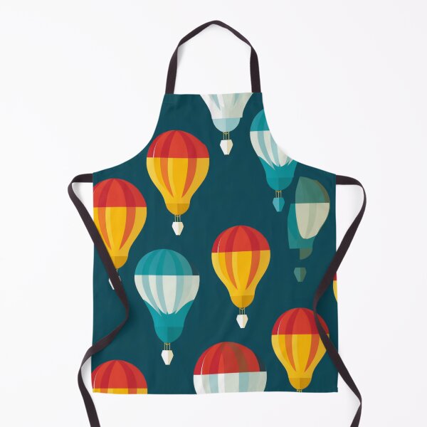 Item preview, Colorful fantasy pattern yellow orange green blue red white turquoise captive balloons designed and sold by G-M-Designs.