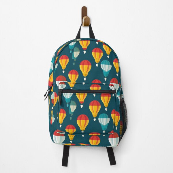 Item preview, Colorful fantasy pattern yellow orange green blue red white turquoise captive balloons designed and sold by G-M-Designs.