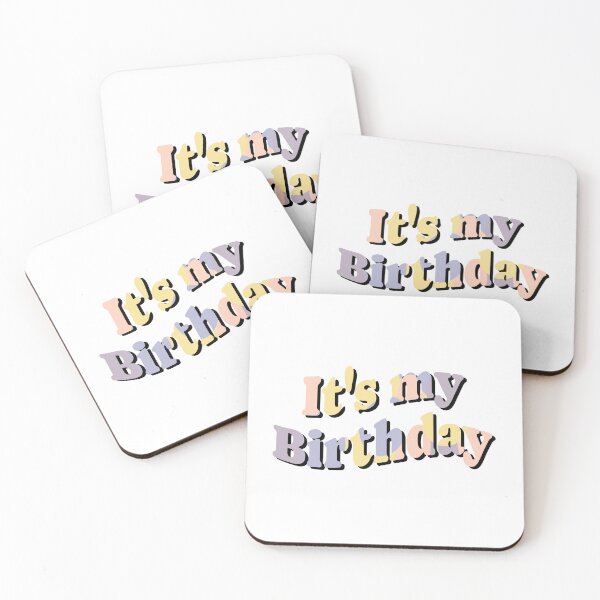 Item preview, its my birthday - cute sweet cotton candy colourful quote designed and sold by TNwandesignart.