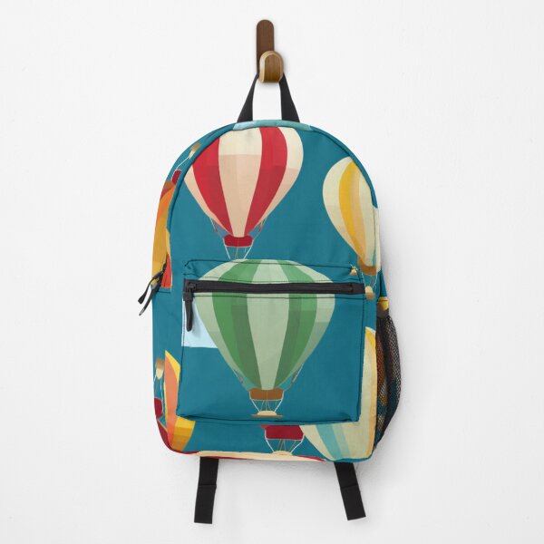 Item preview, Colorful fantasy pattern yellow orange green blue red white turquoise captive balloons designed and sold by G-M-Designs.