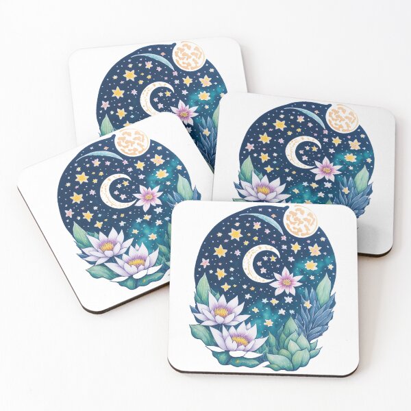 Item preview, Water Lilies with Night Sky designed and sold by AQuirkyApple.