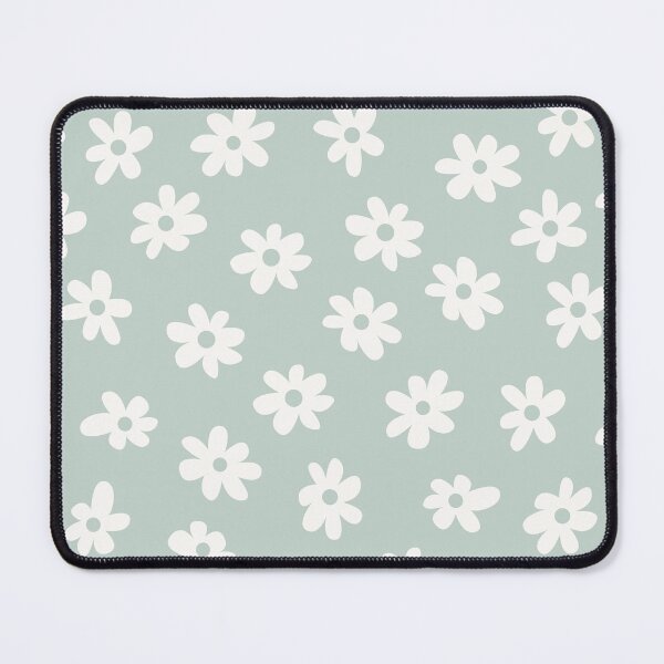 Item preview, SAGE GREEN BIG FLOWERS DITSY DAISY PRAIRIE STYLE BOHO RETRO FLORALS designed and sold by blomastudios.