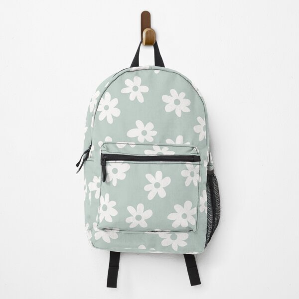 Item preview, SAGE GREEN BIG FLOWERS DITSY DAISY PRAIRIE STYLE BOHO RETRO FLORALS designed and sold by blomastudios.