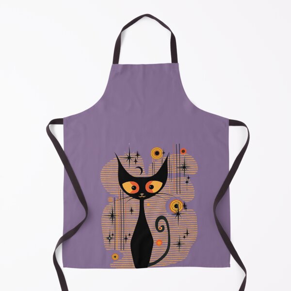 Item preview, Mid Century Modern Atomic Cat, Retro Hallowen Black Cat, MCM cat, Black MOD cat designed and sold by BrightStreet.