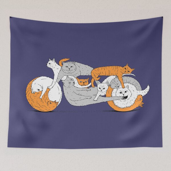 Item preview, Funny Biker Cat Cafe Racer Motorcycle Kitten T-Shirt designed and sold by 319heads.
