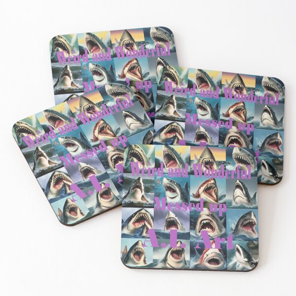 Item preview, Sharks, jaws - messed up A.I. Art designed and sold by shakespeare1212.