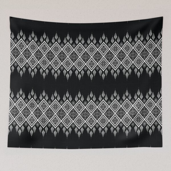 Item preview, Classic Sout-East Asian black and white geometric pattern. designed and sold by ddtpong27.