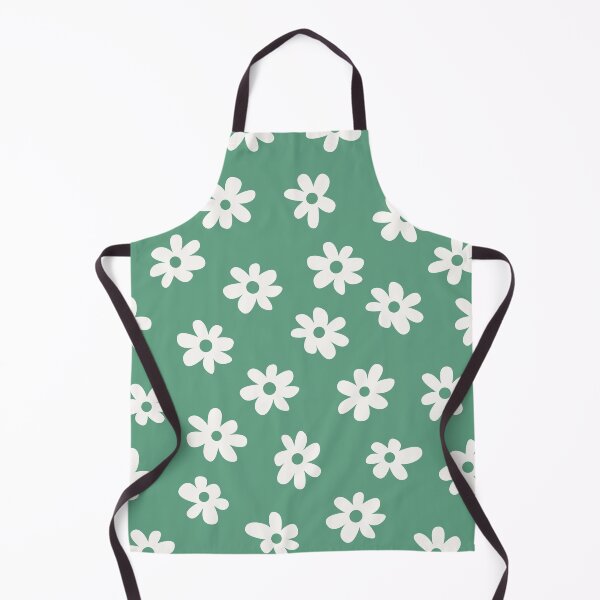 Item preview, JADEITE GREEN BIG FLOWERS DITSY DAISY PRAIRIE STYLE BOHO RETRO FLORALS designed and sold by blomastudios.