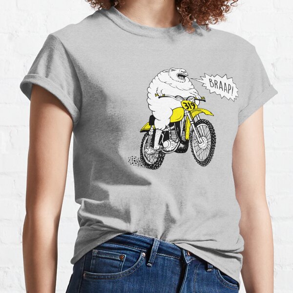 Item preview, BRAAP Motocross Funny Dirtbike Comic Motorcycle T-Shirt designed and sold by 319heads.