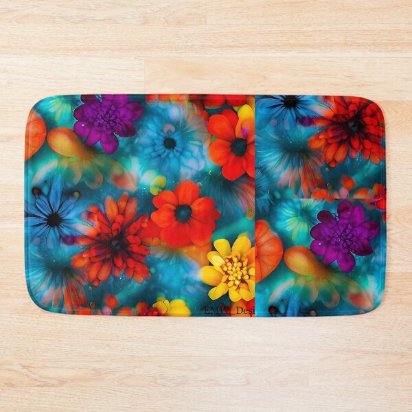 Item preview, Fantasy flowers, red, yellow, blue designed and sold by DieKuenstlerei.