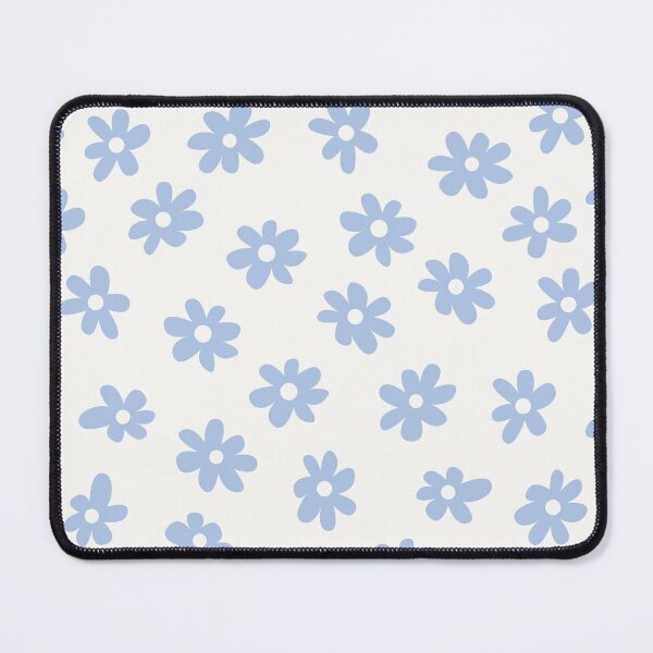 Item preview, PASTEL BLUE AND WHITE BIG FLOWERS DITSY DAISY PRAIRIE STYLE BOHO RETRO FLORALS designed and sold by blomastudios.