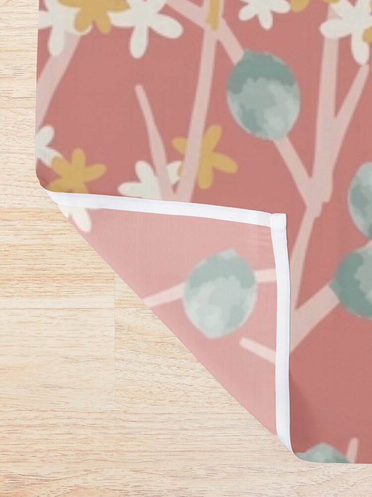 Disover Tiny Branches [salmon pink] | Shower Curtain