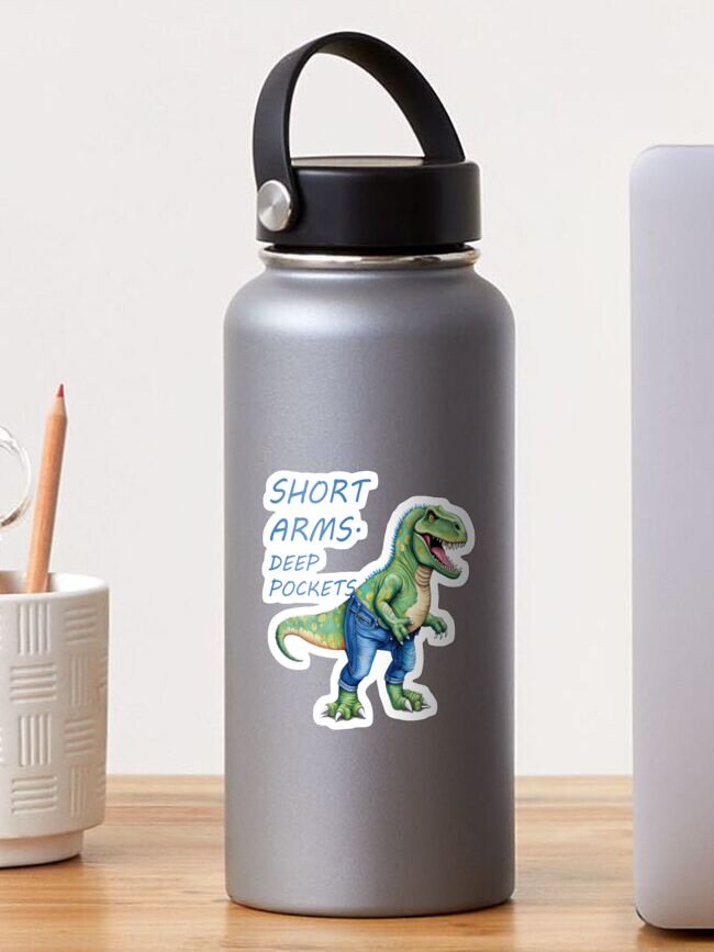 Short Arms And Deep Pockets Fun TRex Illustration  Sticker for Sale by  taiche