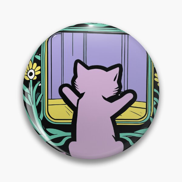 Item preview, cat and mirror 2023 tileartwork designed and sold by tileartwork.