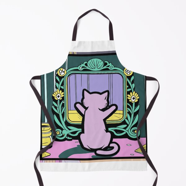Item preview, cat and mirror 2023 tileartwork designed and sold by tileartwork.