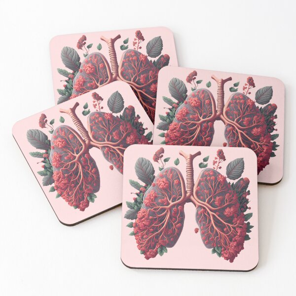 Item preview, cool vintage flower lungs floral retro nature flowered anatomical cute funny designed and sold by Print&Perfection  ⭐⭐⭐⭐⭐.