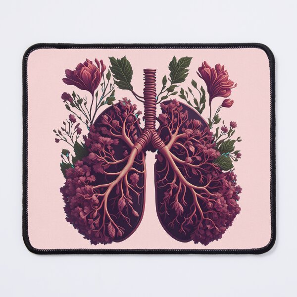 Item preview, cool vintage flower lungs floral retro nature flowered anatomical cute funny designed and sold by Print&Perfection  ⭐⭐⭐⭐⭐.