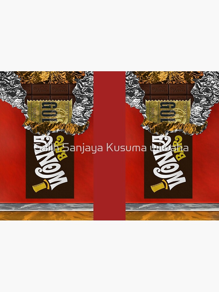 Wonka Chocolate Bar with Golden ticket by GalihArt