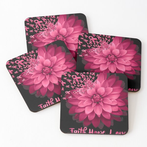 Item preview, Daisy Faith Hope Love Breast Cancer Awareness Flower Ribbon  designed and sold by ColbyKoeppen.