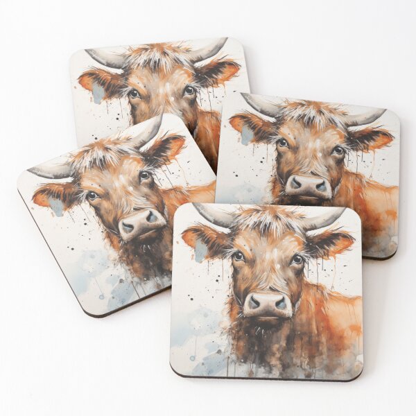 Item preview, Beautiful painting of a brown cow designed and sold by JeNoStudio.