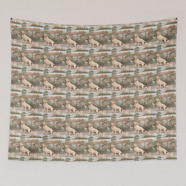 Item preview, Labrador Retriever with Mountain Background designed and sold by puppynpaw.