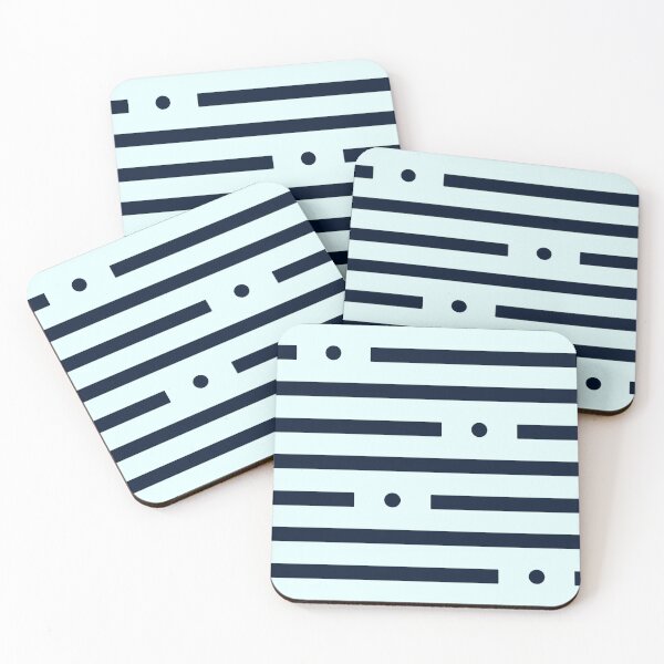 Item preview, Abstract: Dots and dashes: Dark Blue On Light Blue designed and sold by TheScraggyBeard.