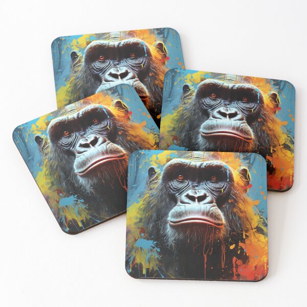 Item preview, Gorilla in a splash of colour designed and sold by JeNoStudio.