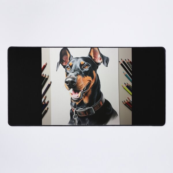 Aperçu de l'œuvre Tirage Doberman Oreille Naturelle créée et vendue par Lab4YourStyle.