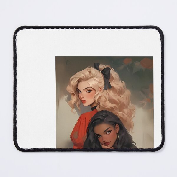Item preview, a painting of two women sitting next to each other designed and sold by Dark Fantasy Store.
